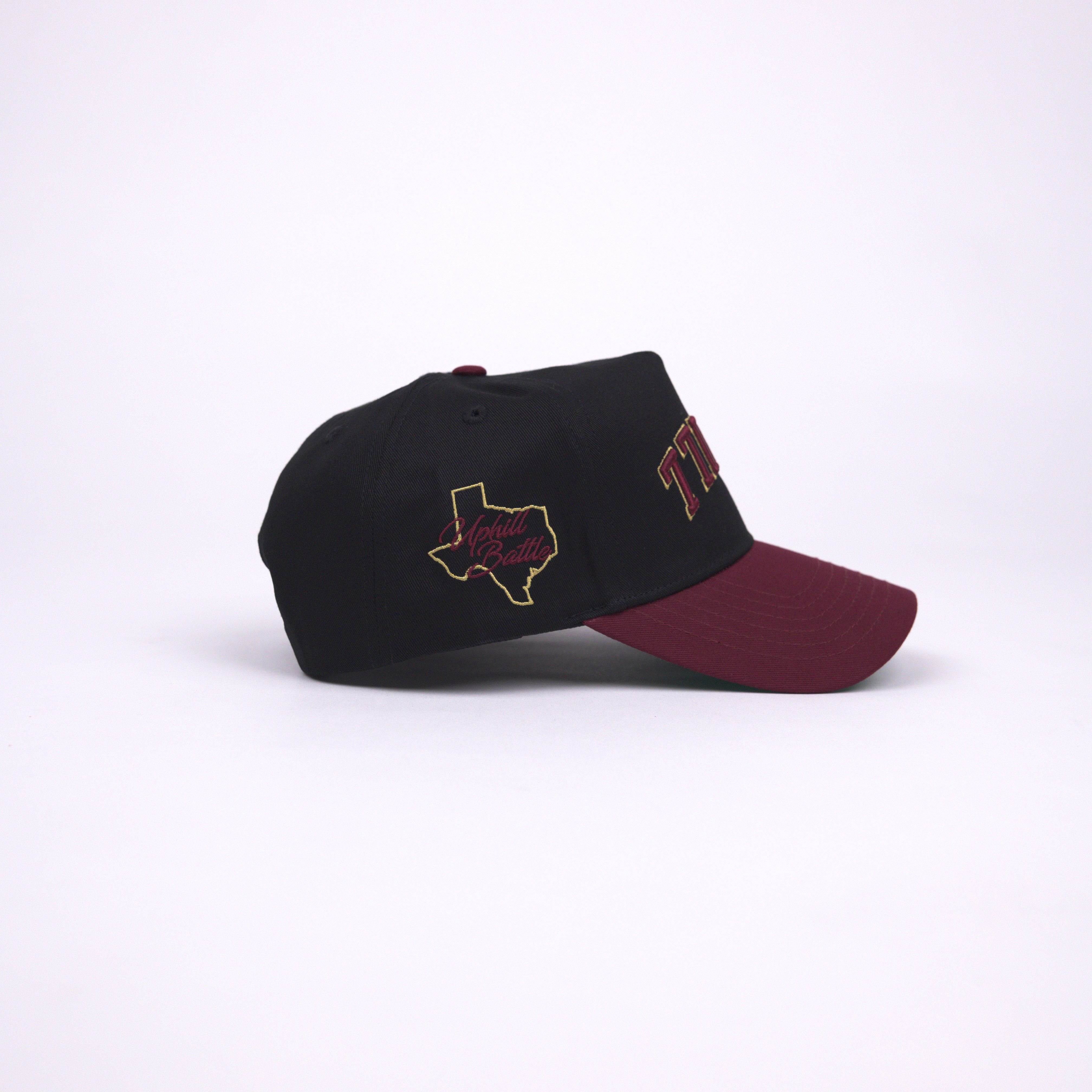 Maroon/Black ⅂⅂IHԀՈ Hat
