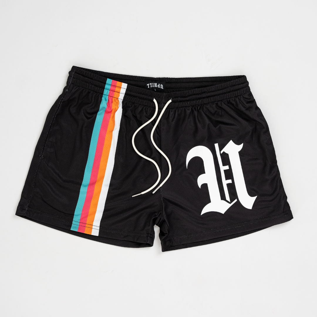 Vintage Stripe Shorts - Black