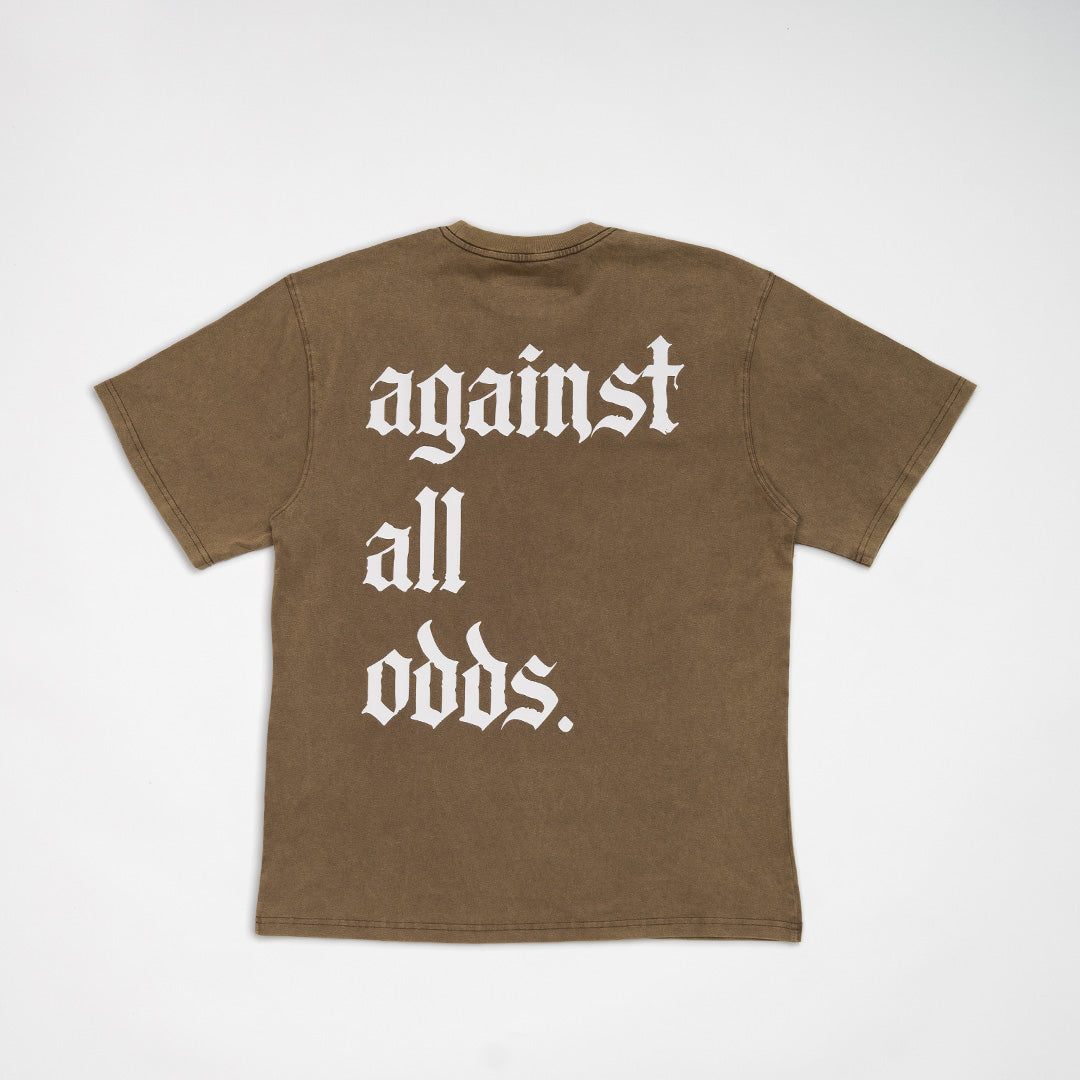 Against All Odds Oversized Tee - Vintage Olive