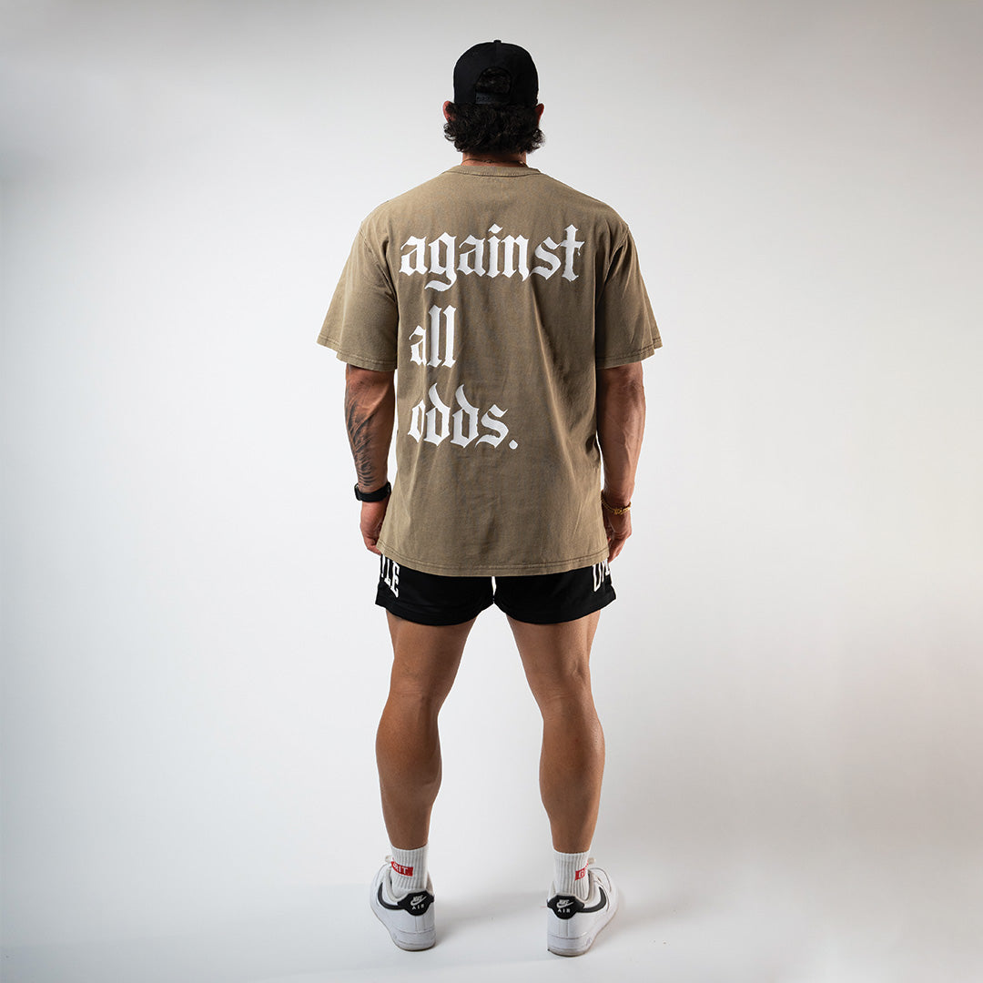 Against All Odds Oversized Tee - Vintage Olive