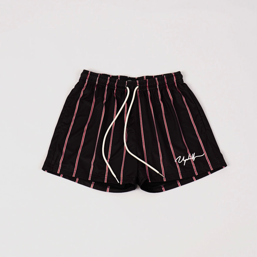 Pinstripe Shorts Black/Red