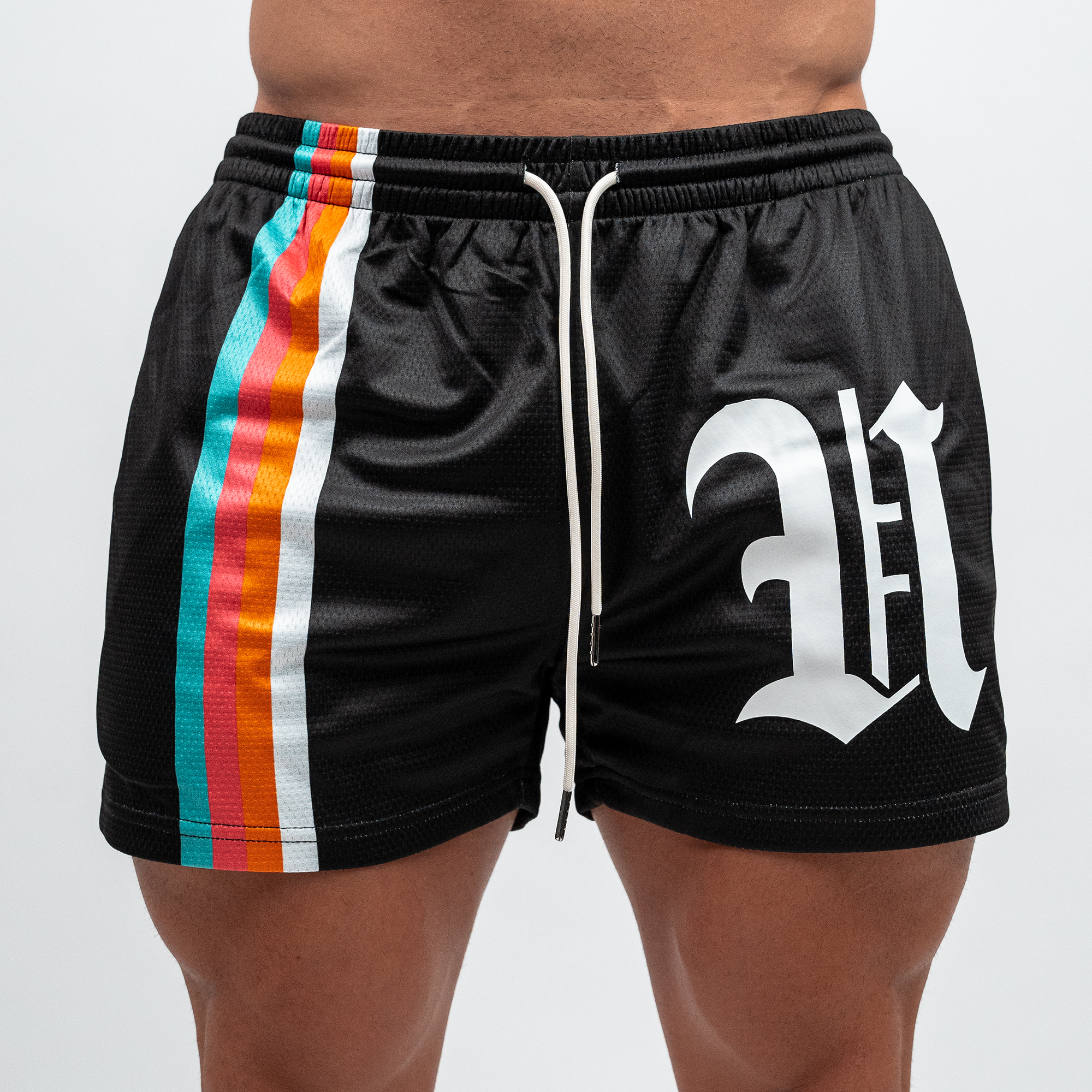 Vintage Stripe Shorts - Black
