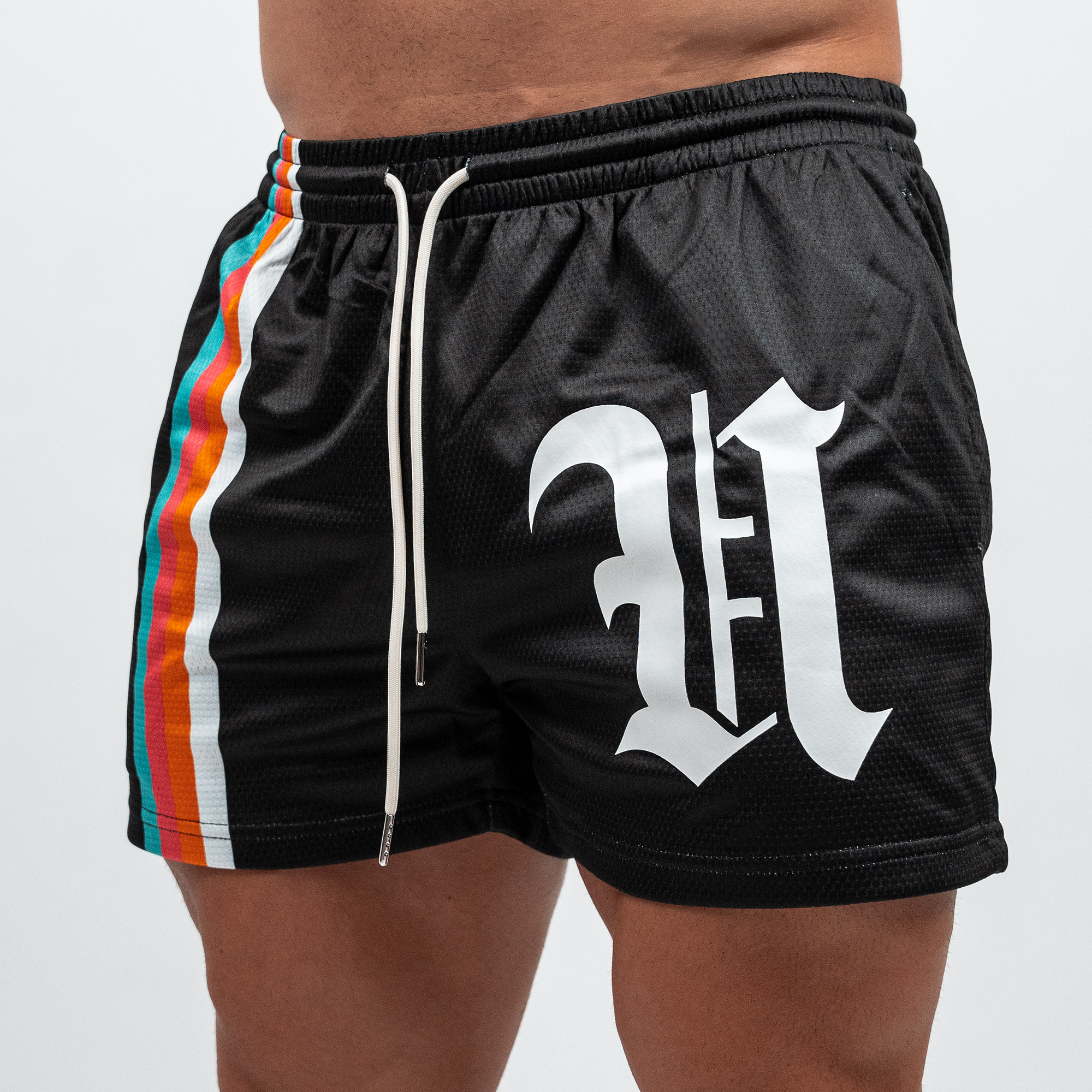 Vintage Stripe Shorts - Black