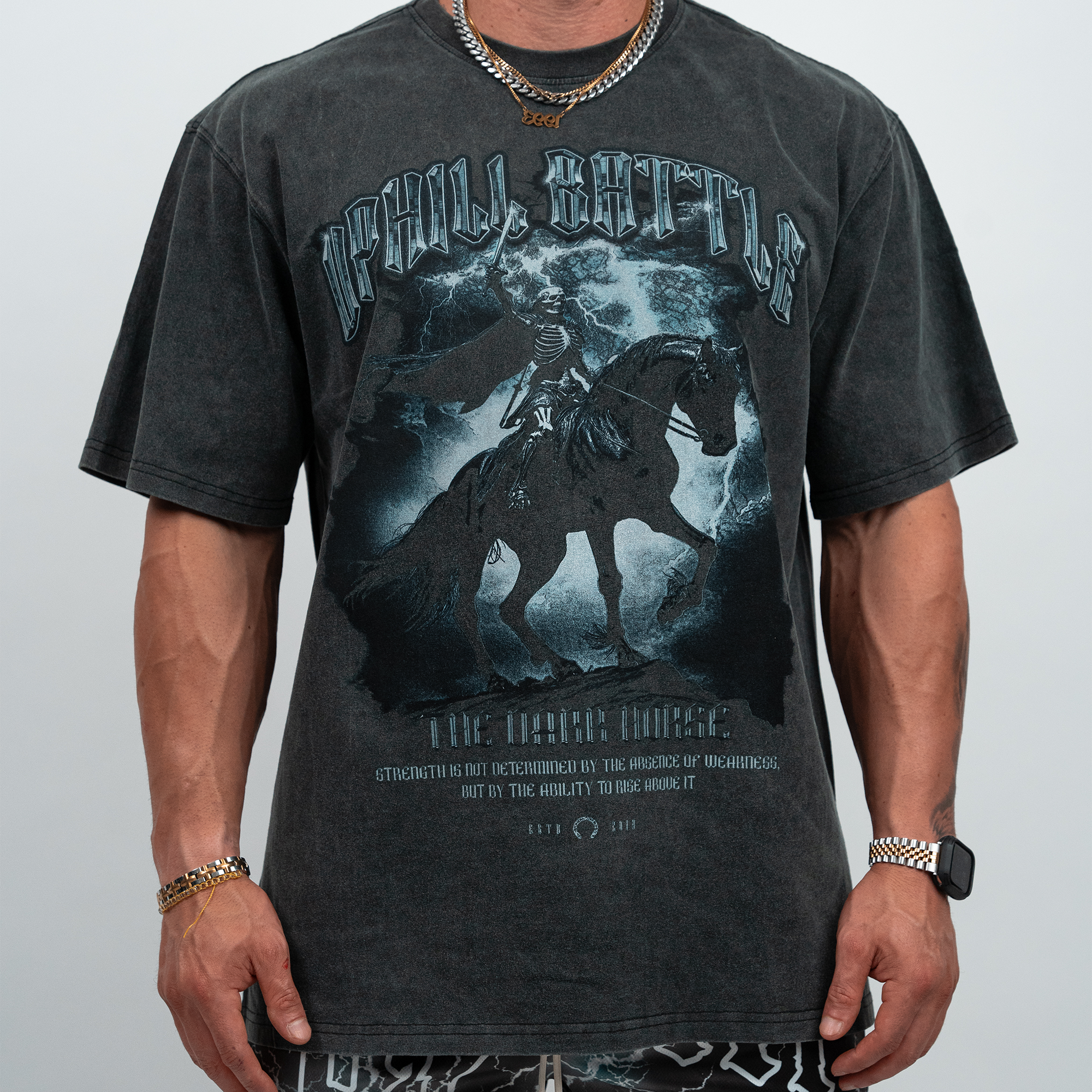 Dark Knight - Oversized Vintage Charcoal