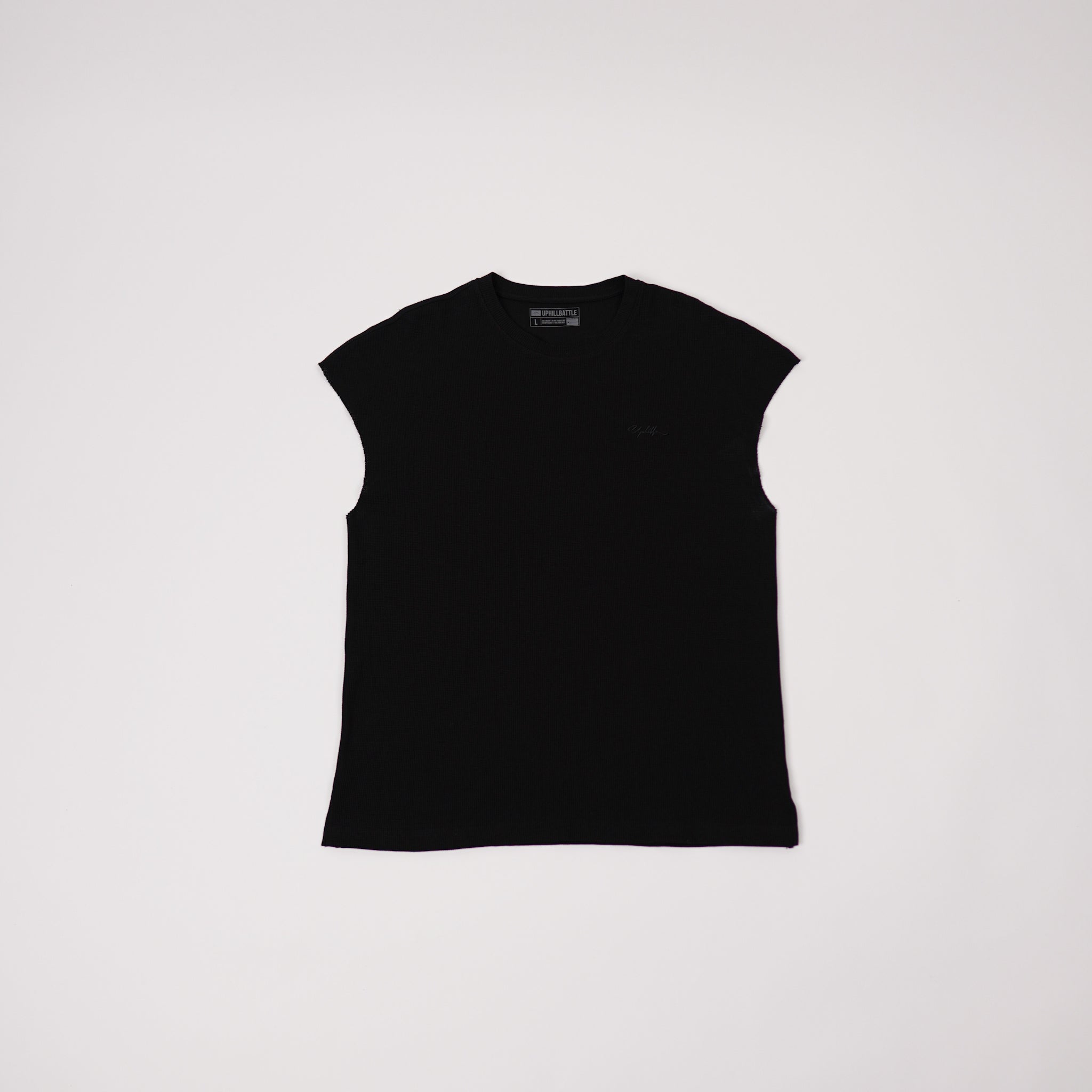 Quarter Sleeve Waffle Black