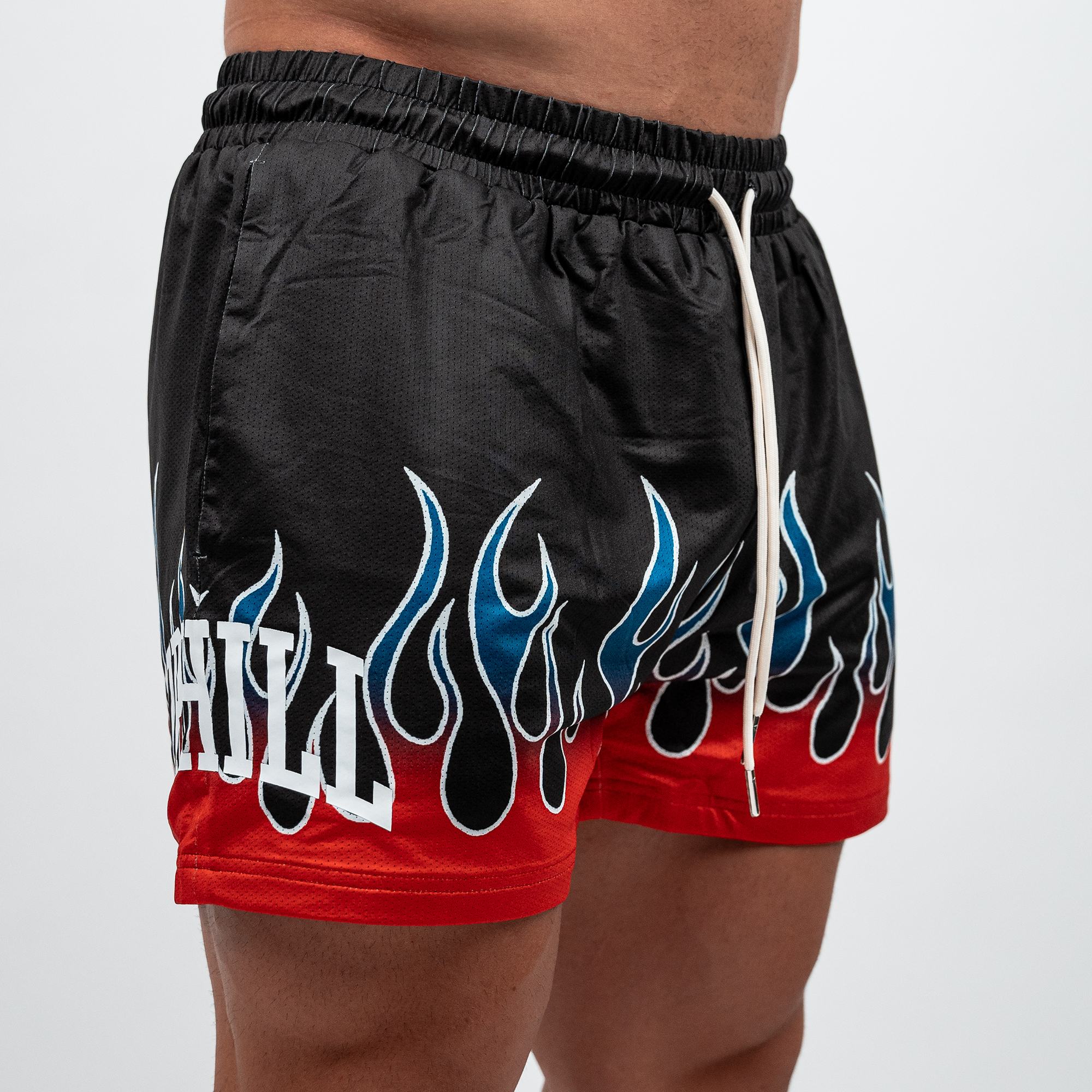 Red Flame Mesh Shorts