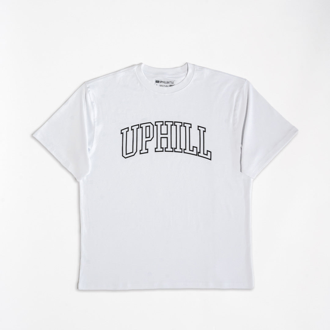 Essential UPHILL Oversized Tee - Bright White