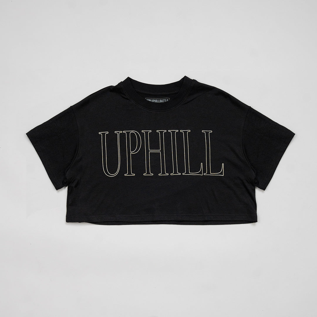 Uphill Women's Crop Tee - Black