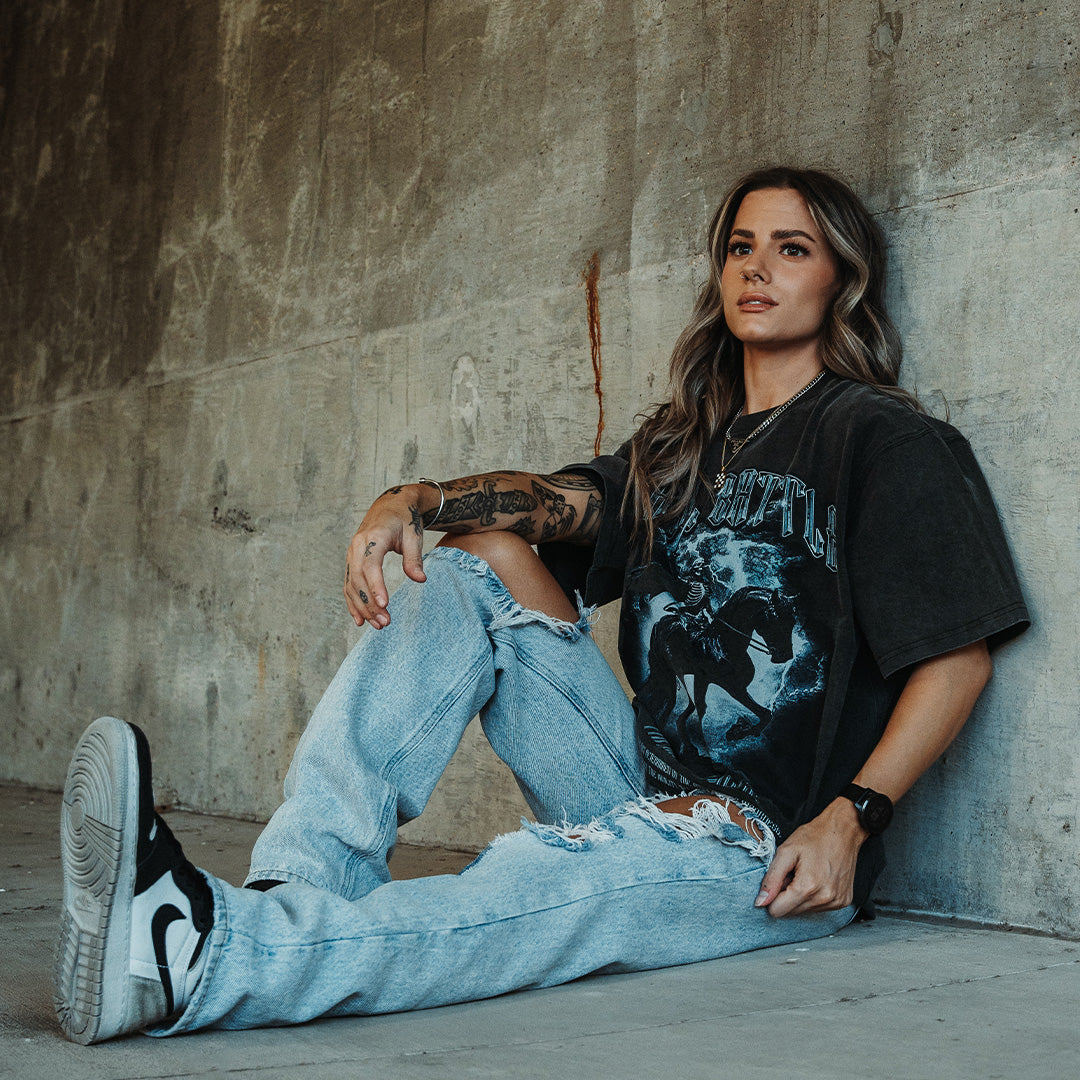 Dark Knight - Oversized Vintage Charcoal