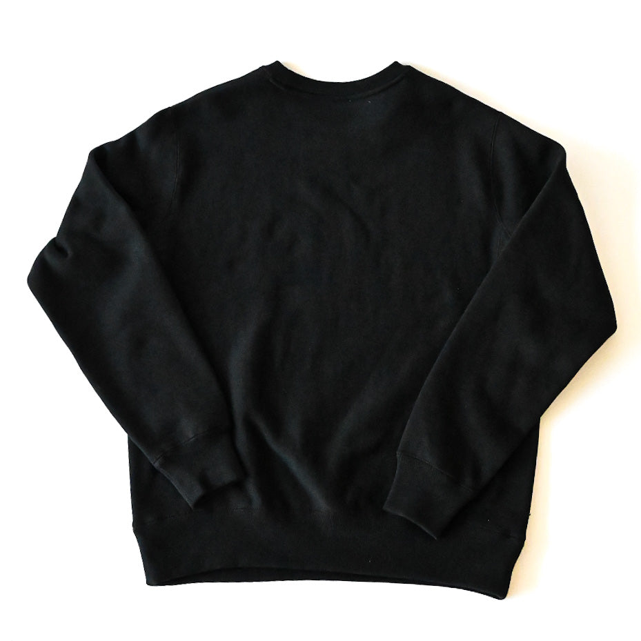"THE UNIVERSITY" Black Crew Neck Sweater