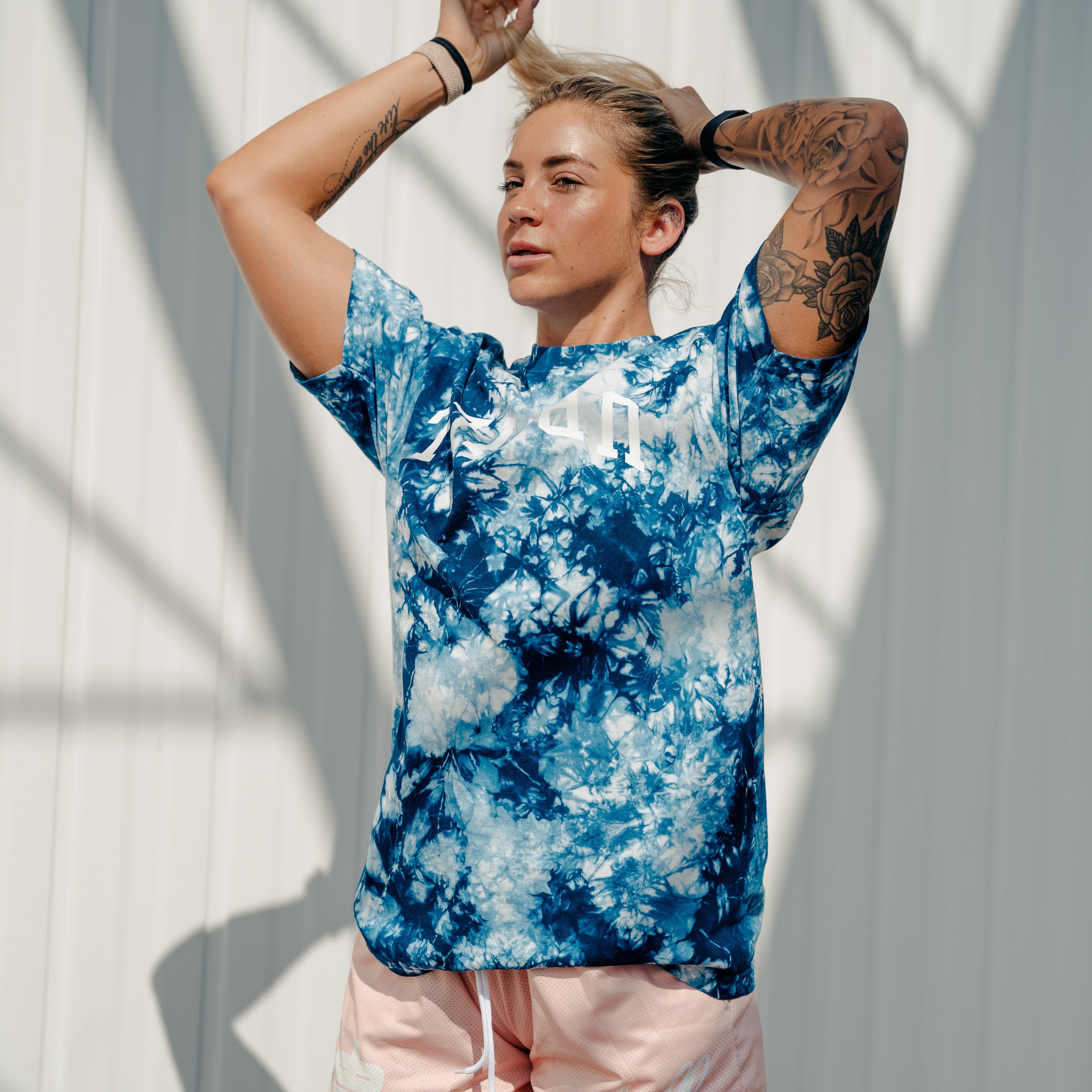⅂⅂IHԀՈ Heavyweight Tee Sky Blue