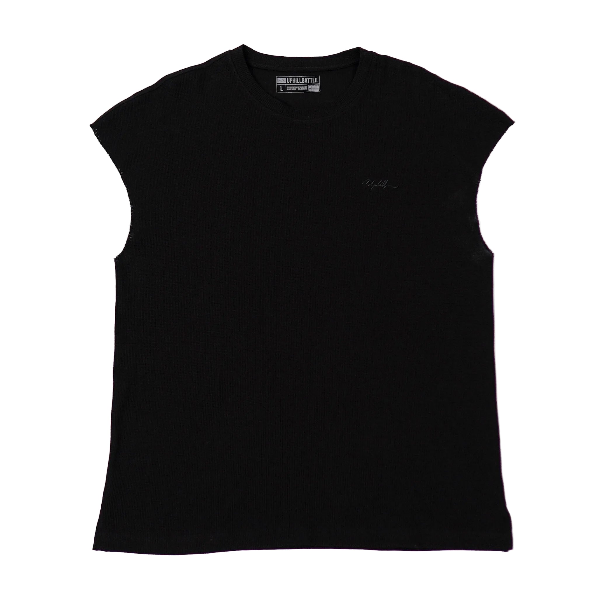 Quarter Sleeve Waffle Black