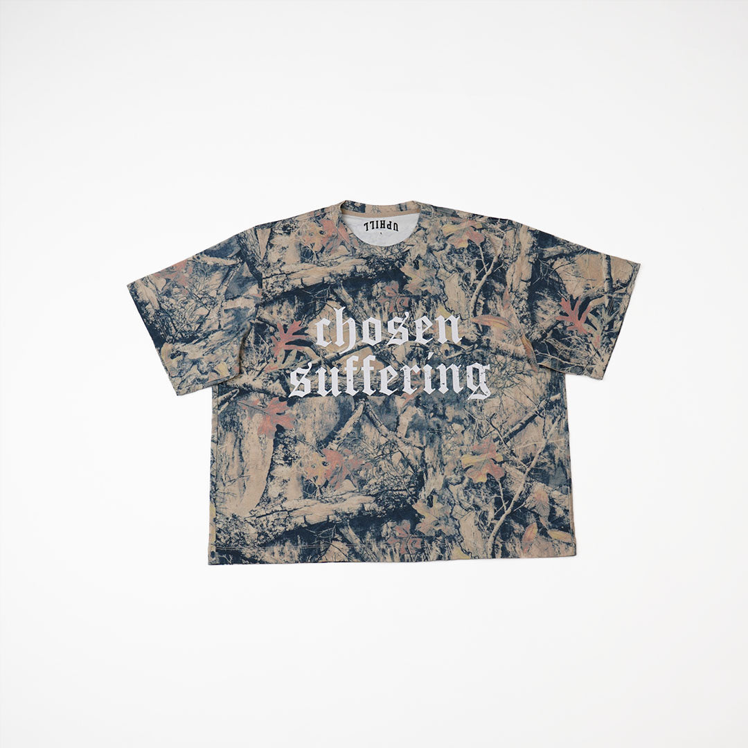 Camo Chosen Suffering Crop Tee