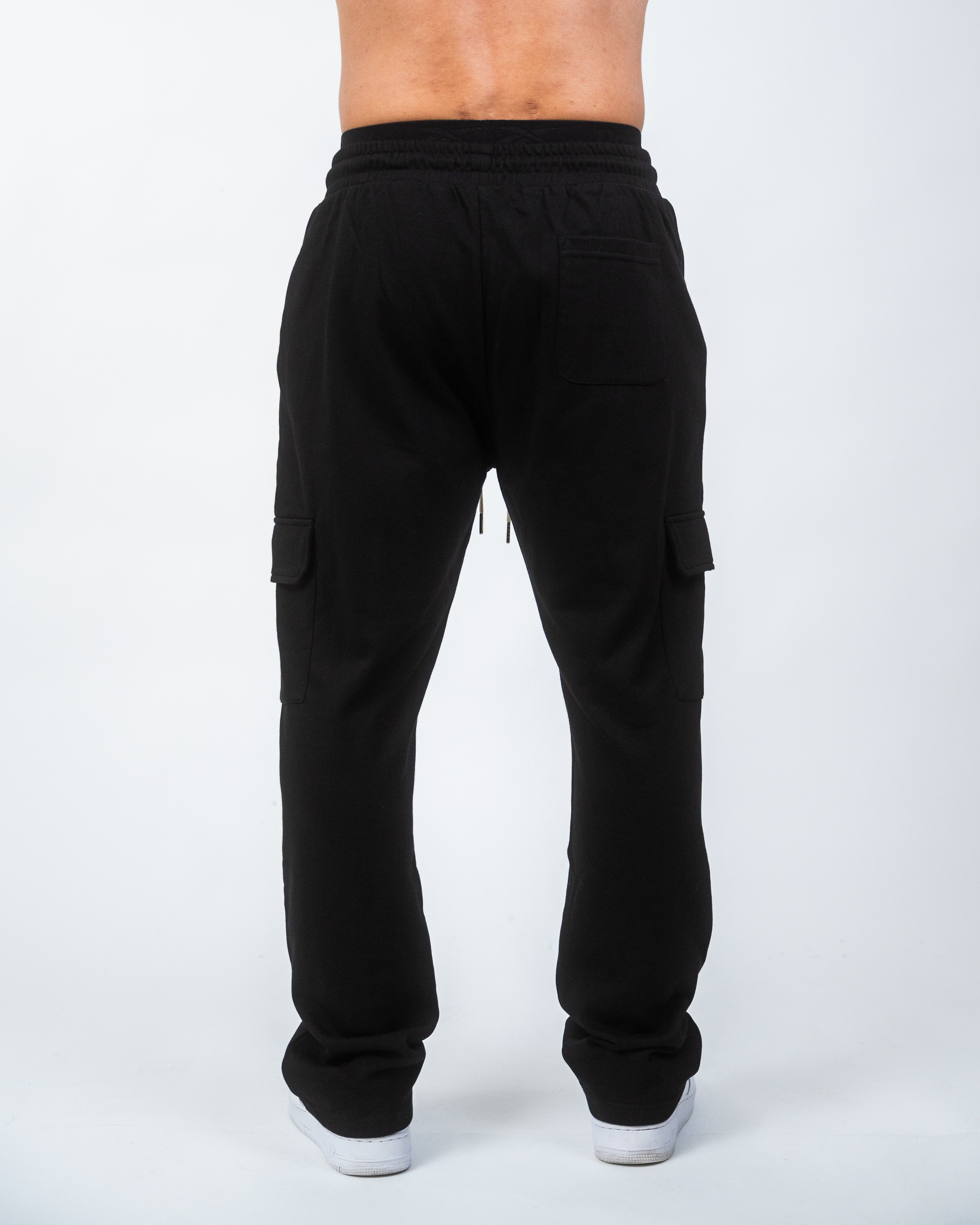 Relaxed Cargo Sweats Black
