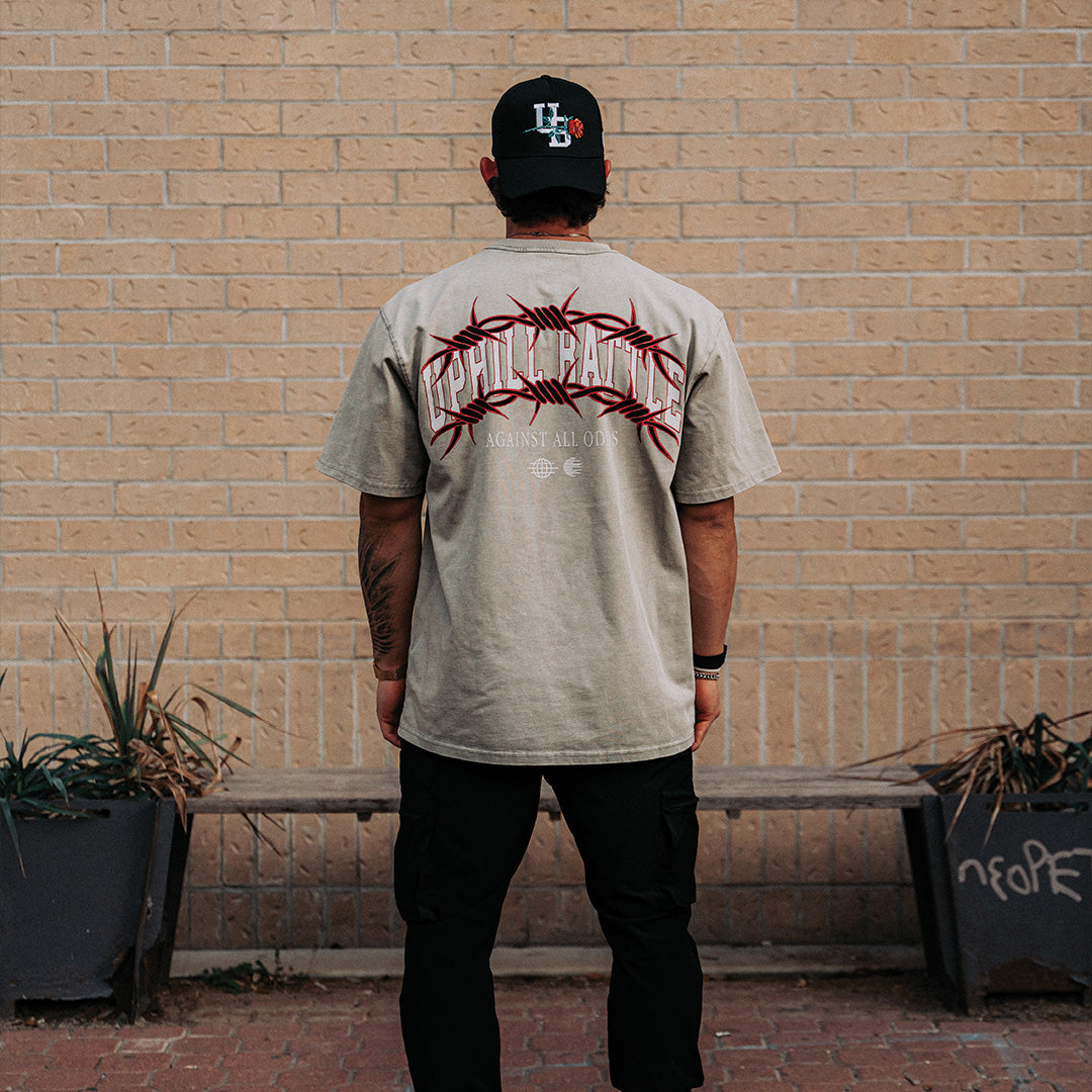 UPHILLBATTLE | Barbed Wire Oversized Tee